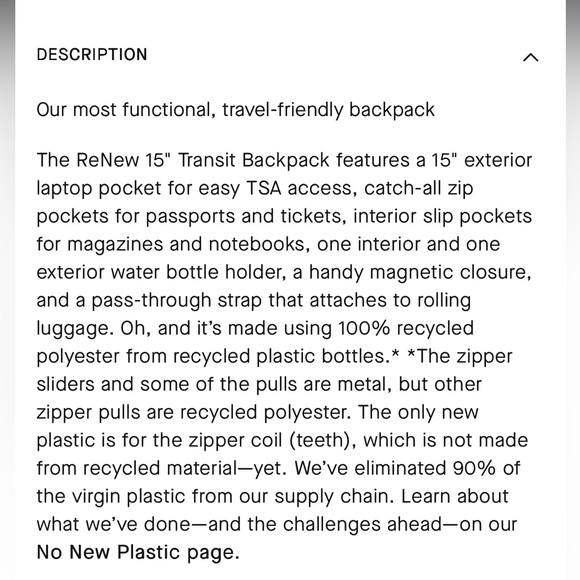 Everlane Transit Backpack - Picture 5 of 5